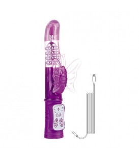 VIBRADOR RECARGABLE MARIPOSA MORADO