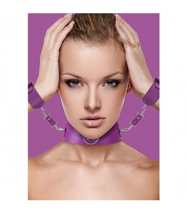 OUCH COLLAR CON ESPOSAS MORADO