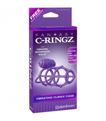 FANTASY C RINGZ FUNDA PARA EL PENE CON ANILLO VIBRADOR MORADO