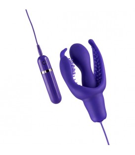 TRIPLE VENUS ESTIMULADOR DOBLE MORADO