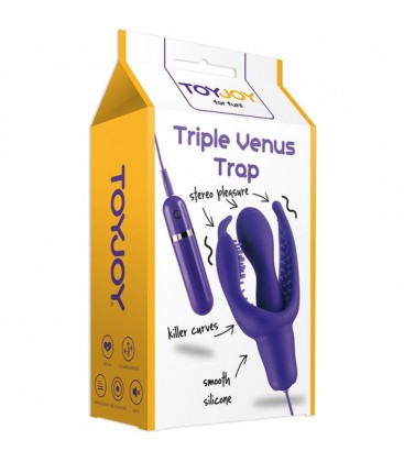 TRIPLE VENUS ESTIMULADOR DOBLE MORADO