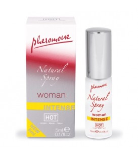 HOT SPRAY NEUTRO DE FEROMONAS NATURAL  INTENSO PARA MUJERES 5 ML