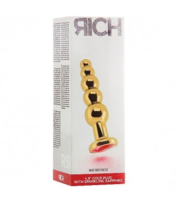 RICH TAPoN ANAL ORO 125 CM CON ZAFIRO ROJO