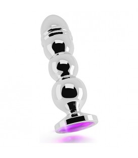 RICH TAPÓN ANAL PLATA 12,5 CM CON ZAFIRO MORADO