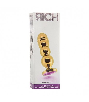 RICH TAPoN ANAL ORO 125 CM CON ZAFIRO MORADO