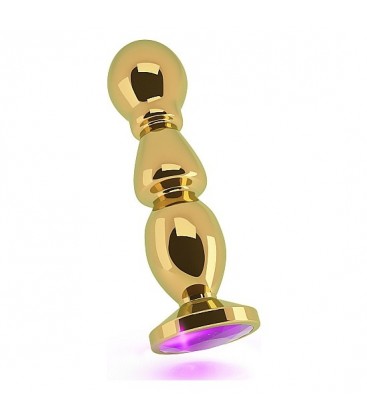 RICH TAPoN ANAL ORO 12 CM CON ZAFIRO MORADO