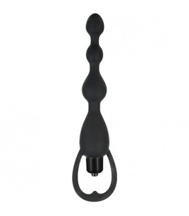 VIBRADOR DE CADENAS SILICONA NEGRO