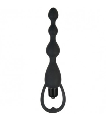 VIBRADOR DE CADENAS SILICONA NEGRO