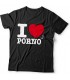 CAMISETA I LOVE PORNO NEGRA