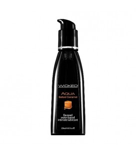 WICKED AQUA LUBRICANTE CON BASE DE AGUA SABOR CARAMELO 120 ML