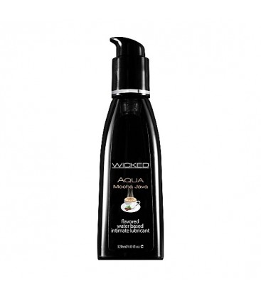 WICKED AQUA LUBRICANTE CON BASE DE AGUA SABOR A MOCHA 120 ML