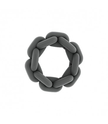SONO N 5 ANILLO PARA EL PENE CON CADENA GRIS