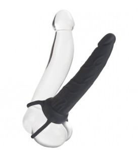 DUAL PENETRATOR DILDO CON ARNES NEGRO