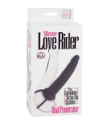 DUAL PENETRATOR DILDO CON ARNES NEGRO