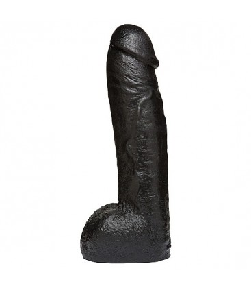 REALISTIC HUNG PENE 30 CM NEGRO