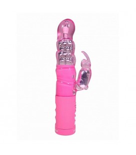 DREAM MAKER VIBRADOR LUNAR RABBIT CON ESTIMULADOR ROSA