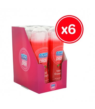 DUREX PLAY STRAWBERRY 50 ML 6 UDS