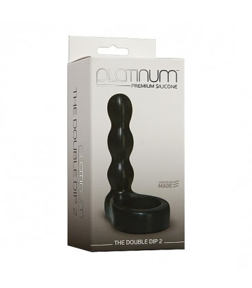 THE DOUBLE DIP 2 PLUG DILDO NEGRO