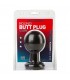 ROUND BUTT PLUG LARGE NEGRO