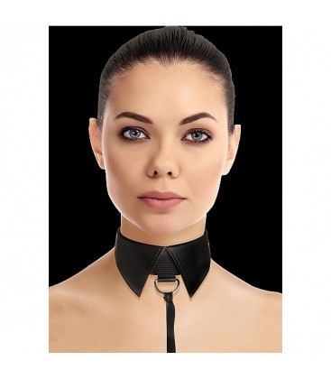 OUCH COLLAR CLASICO DE PIEL NEGRO