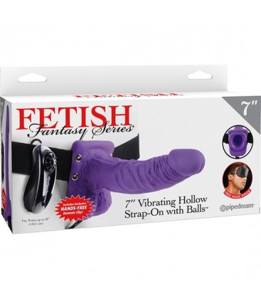 PENE REALiSTICO VIBRADOR CON ARNeS 19 CM MORADO