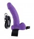 PENE REALiSTICO VIBRADOR CON ARNeS 19 CM MORADO