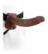 PENE REALiSTICO CON ARNeS 24 CM MARRoN