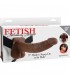 PENE REALiSTICO CON ARNeS 24 CM MARRoN