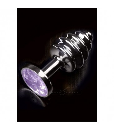 PLUG ANAL JEWELLERY RIBBED PLATA LILA