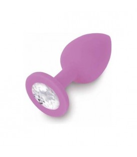 PLUG ANAL JEWELLERY DE SILICONA MORADO / DIAMANTE