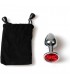 PLUG ANAL METAL PEQUENO ROJO CON BOLSA