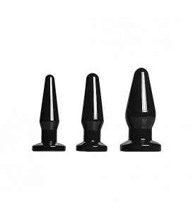 LEVEL UP - KIT DE 3 PLUGS NEGRO