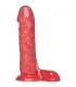 BALLSY PENE REALiSTICO CON BASE SUCCIoN 20 CM ROJO