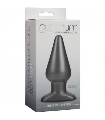 PLATINUM THE SUPER BIG END PLUG SILICONA NEGRO