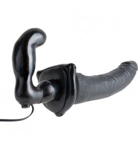 ARNÉS CON PENE DOBLE VIBRADOR NEGRO