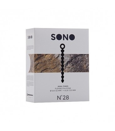 SONO N 28 BOLAS ANALES SILICONA NEGRO