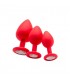 EXTRA LARGE PLUG DIAMANTE ROJO