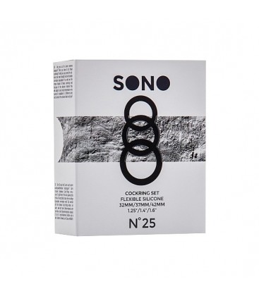 SONO N 25 SET ANILLOS PENE SILICONA GRIS