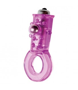 UP! TOP LOADING BEADED ANILLO VIBRADOR MORADO