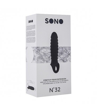 SONO N 32 EXTENSOR PARA EL PENE ELaSTICO NEGRO