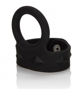 TRI SNAP SCROTUM SUPPORT ARNeS DE SILICONA NEGRO TALLA M