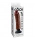 KING COCK PENE REALiSTICO VIBRADOR 20 CM MARRoN