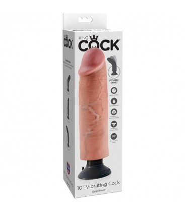 KING COCK PENE REALiSTICO VIBRADOR 25 CM