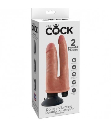 KING COCK PENE DOBLE CON VIBRADOR