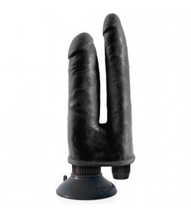 KING COCK PENE DOBLE CON VIBRADOR NEGRO