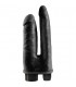 KING COCK PENE DOBLE CON VIBRADOR NEGRO