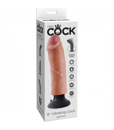 KING COCK PENE REALiSTICO VIBRADOR 20 CM