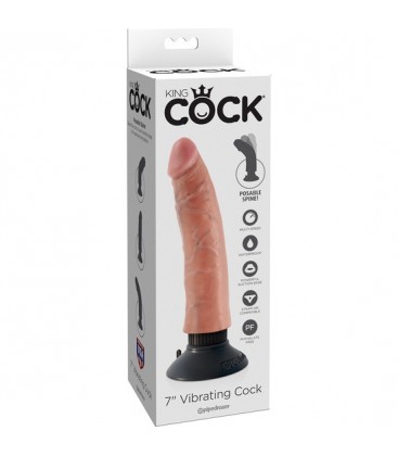 KING COCK PENE REALiSTICO VIBRADOR 18 CM