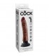 KING COCK PENE REALiSTICO VIBRADOR 18 CM MARRoN