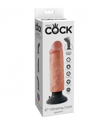 KING COCK PENE REALiSTICO VIBRADOR 15 CM